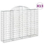 Cesti Gabbioni ad Arco 13 pz 200x30x140/160 cm Ferro Zincato