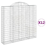 Cesti Gabbioni ad Arco 12 pz 200x30x180/200 cm Ferro Zincato
