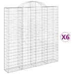 Cesti Gabbioni ad Arco 6 pz 200x30x200/220 cm Ferro Zincato