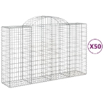 Cesti Gabbioni ad Arco 50 pz 200x50x120/140 cm Ferro Zincato