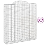 Cesti Gabbioni ad Arco 7 pz 200x50x220/240 cm Ferro Zincato