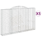 Cesti Gabbioni ad Arco 5 pz 300x30x180/200 cm Ferro Zincato
