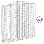 Cesti Gabbioni ad Arco 18 pz 200x50x200/220 cm Ferro Zincato