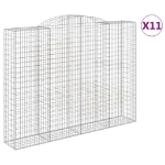 Cesti Gabbioni ad Arco 11 pz 300x50x220/240 cm Ferro Zincato