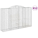 Cesti Gabbioni ad Arco 12 pz 300x50x180/200 cm Ferro Zincato