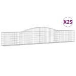 Cesti Gabbioni ad Arco 25 pz 400x30x60/80 cm Ferro Zincato