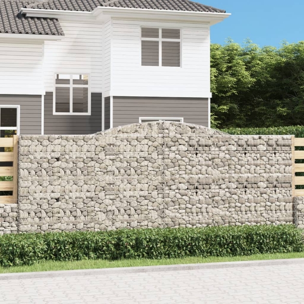 Cesti Gabbioni ad Arco 3 pz 400x50x160/180 cm Ferro Zincato
