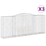 Cesti Gabbioni ad Arco 3 pz 400x50x160/180 cm Ferro Zincato