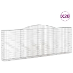 Cesti Gabbioni ad Arco 20 pz 400x30x140/160 cm Ferro Zincato
