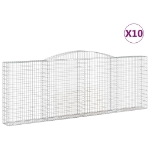 Cesti Gabbioni ad Arco 10 pz 400x30x140/160 cm Ferro Zincato