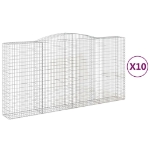 Cesti Gabbioni ad Arco 10 pz 400x50x200/220 cm Ferro Zincato