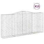 Cesti Gabbioni ad Arco 15 pz 400x50x180/200 cm Ferro Zincato