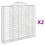 Cesti Gabbioni ad Arco 2 pz 200x30x180/200 cm Ferro Zincato