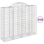 Cesti Gabbioni ad Arco 18 pz 200x50x160/180 cm Ferro Zincato