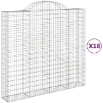 Cesti Gabbioni ad Arco 18 pz 200x50x180/200 cm Ferro Zincato