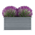 Letto Rialzato Giardino in Acciaio Zincato 100x40x45 cm Grigio