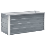 Letto Rialzato Giardino in Acciaio Zincato 100x40x45 cm Grigio