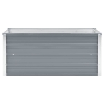 Letto Rialzato Giardino in Acciaio Zincato 100x40x45 cm Grigio