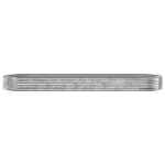 Letto Giardino Acciaio Verniciato Polvere 450x140x36 cm Argento