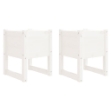 Fioriere 2 pz Bianche 40x40x52,5 cm in Legno Massello di Pino