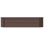 Letto Giardino Acciaio Verniciato a Polvere 296x80x68cm Marrone