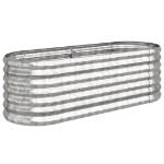 Letto Giardino Acciaio Verniciato a Polvere 114x40x36cm Argento
