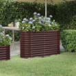 Letto Giardino Acciaio Verniciato a Polvere 114x40x68cm Marrone
