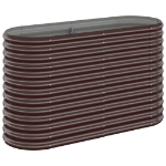 Letto Giardino Acciaio Verniciato a Polvere 114x40x68cm Marrone