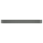 Letto Giardino Acciaio Verniciato a Polvere 440x80x36 cm Grigio