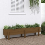 Fioriera Rialzata da Giardino Ambra 160x30x38 cm Massello Pino