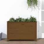 Fioriera Rialzata da Giardino Ambra 119,5x40x78cm Massello Pino