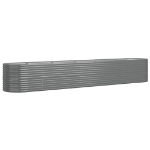 Letto Giardino Acciaio Verniciato a Polvere 440x80x68 cm Grigio