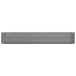 Letto Giardino Acciaio Verniciato a Polvere 440x80x68 cm Grigio