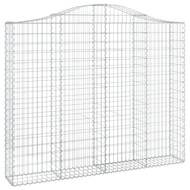 Cesto Gabbione ad Arco 200x30x160/180 cm Ferro Zincato