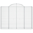 Cesto Gabbione ad Arco 200x30x140/160 cm Ferro Zincato