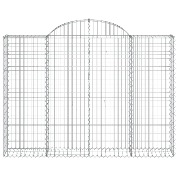 Cesto Gabbione ad Arco 200x30x140/160 cm Ferro Zincato