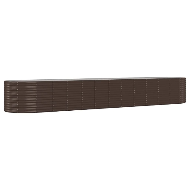 Letto Giardino Acciaio Verniciato Polvere 507x100x68 cm Marrone