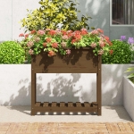Fioriera con Mensola Ambra 82,5x34,5x81 cm Legno Massello Pino