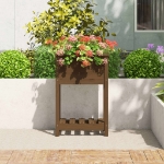 Fioriera con Mensola Ambra 54x34,5x81cm Legno Massello di Pino