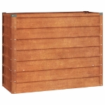 Letto Rialzato da Giardino Ruggine 100x40x77 cm Acciaio Corten