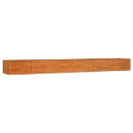 Letto Rialzato da Giardino Ruggine 480x80x45 cm Acciaio Corten