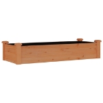 Fioriera Giardino Fodera Marrone 120x45x25cm Massello Abete