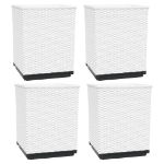 Fioriere 4 pz Bianche 30x30x37 cm in Polipropilene