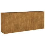 Fioriera Rialzata da Giardino 200x40x80 cm in Acciaio Corten
