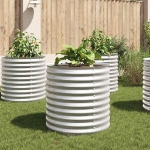 Letto Rialzato Giardino 80x80x81 cm in Acciaio Zincato Argento