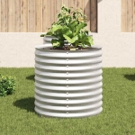 Letto Rialzato Giardino 80x80x81 cm in Acciaio Zincato Argento
