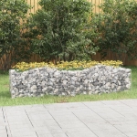Gabbione ad Arco con Letto Rialzato 200x50x50 cm Ferro Zincato