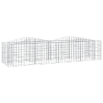 Gabbione ad Arco con Letto Rialzato 200x50x50 cm Ferro Zincato
