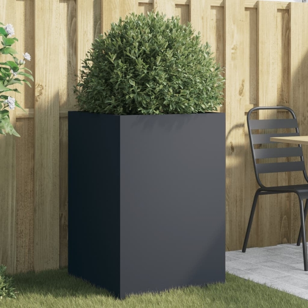 Fioriera Antracite 52x48x75 cm in Acciaio