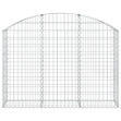 Cesto Gabbione ad Arco 150x30x100/120 cm Ferro Zincato